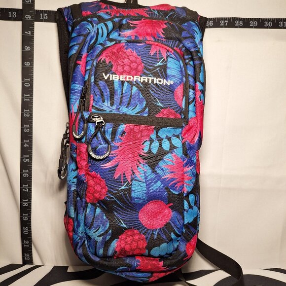 *SAVE* Vibedration Hydration Backpack w/o bladder w/ bag,blue pink tropical main image 11